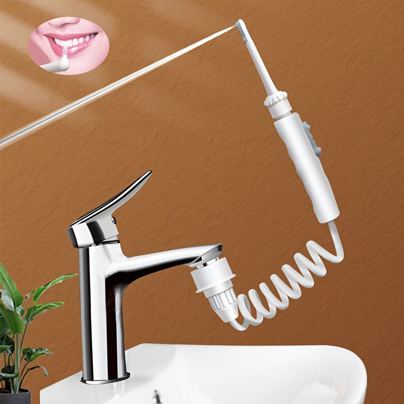 

Water Flosser Oral Irrigator, Hot Faucet Connection, Cordless Teeth Cleaning Tool, Flosser For Dentures And Tooth Care, Easy-to-use Oral Hygiene Tool