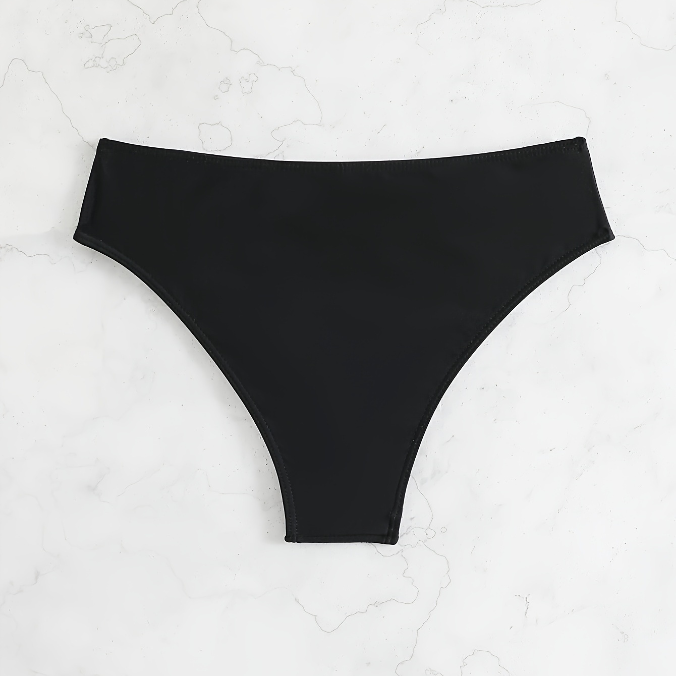 

Women's Plain Black Color Bikini Bottom, Classic Swimwear Briefs, Comfort Fit, Stretchable, Pool Beach Essential