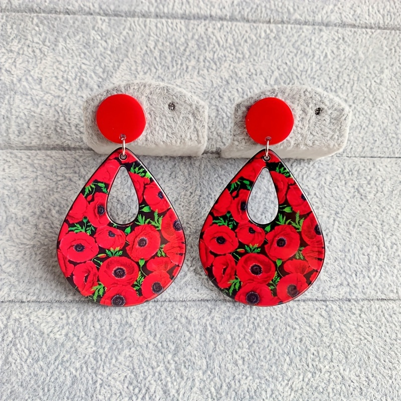 

Boucles d'Oreilles Pendantes en Acrylique Élégantes et Sexy avec - Floral pour Femmes | Cadeau pour des Mères