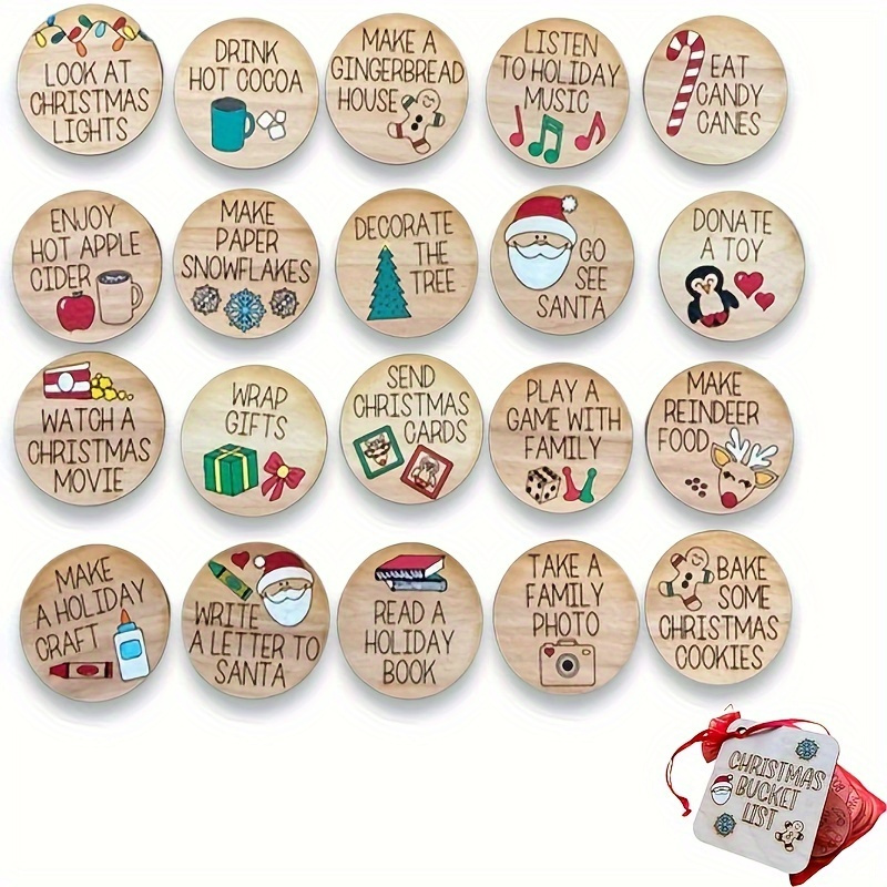 

Christmas Countdown Tokens Set, Christmas Advent Tokens, Christmas Countdown Advent Calendar, Countdown To Christmas Coins, Number Wooden Calendar For Christmas