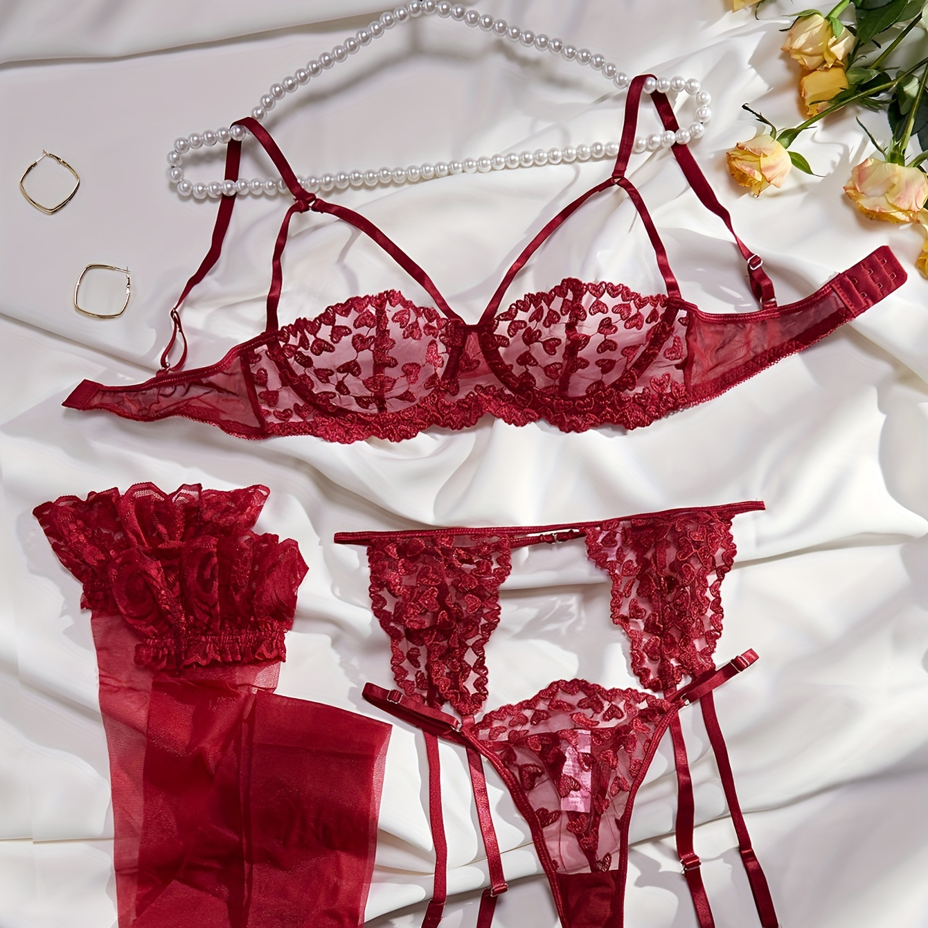 Bras Sets Sanderala Sexy Underwear Women Bras Lingerie Set Brief Sexy  Lingerie Lace Embroidery Bra Sets Bowknot Bra And Panty Sets L230919 From  10,46 €