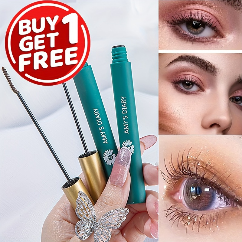 

[buy 1 Get 1 Free ]thick And Slim Mascara, Waterproof, Smudge Proof, Sweat Proof Mascara, Easy Removing, Lashes Extension Makeup Tool 2pcs