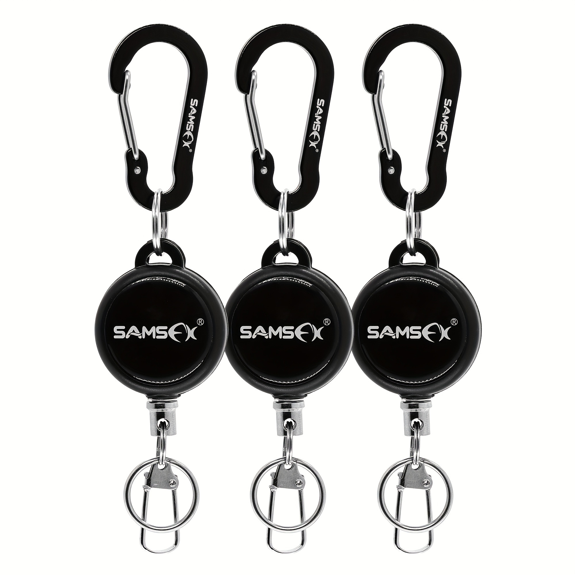 Fly Fishing Rope Tape Measure Tools Fly Fishing Carabiner Clip Retractor  Keychain Retractable Reel Badge Holder Portable