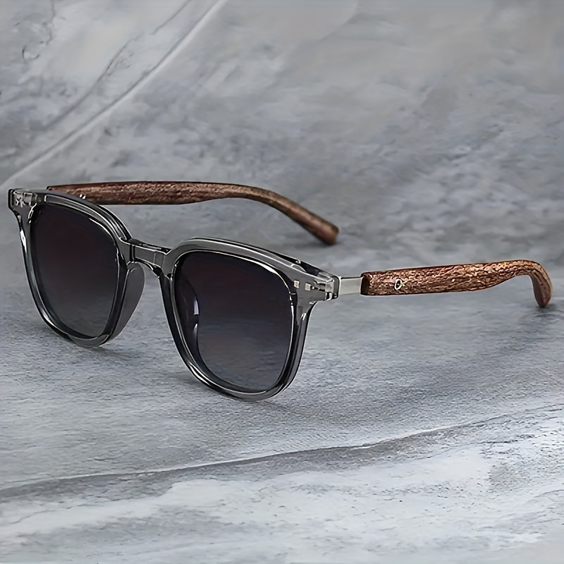 

Retro Versatile Glasses With Wood Grain Design For Cycling And Outdoor Activities