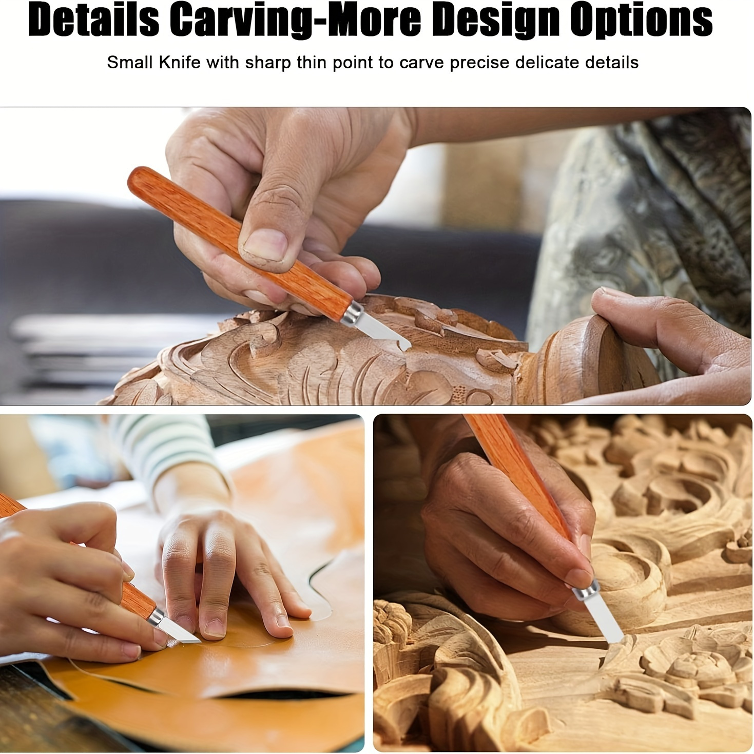 Whittling Wood Carving Kit For Beginners - 6 In1 Chip Carving Knife Kit,  Wood Carving Tools For Spoon/Bowl/Cup/Kuksa DIY Craft Woodworking, Hobby  Kits