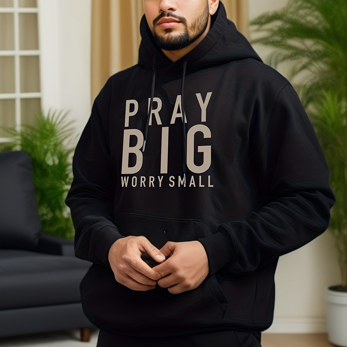 Sudadera Con Estampado Pray More Worry Less Sudadera - Temu