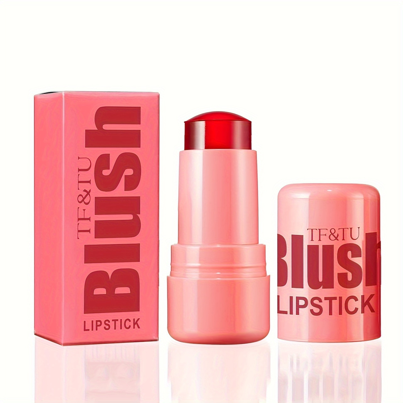 

4 Shades Blush Lipstick Stick, Natural Contour & Highlight, Dual-use Cheek And Lip Tint, Jelly Bouncy Texture, Long-lasting Color, Cosmetic Makeup