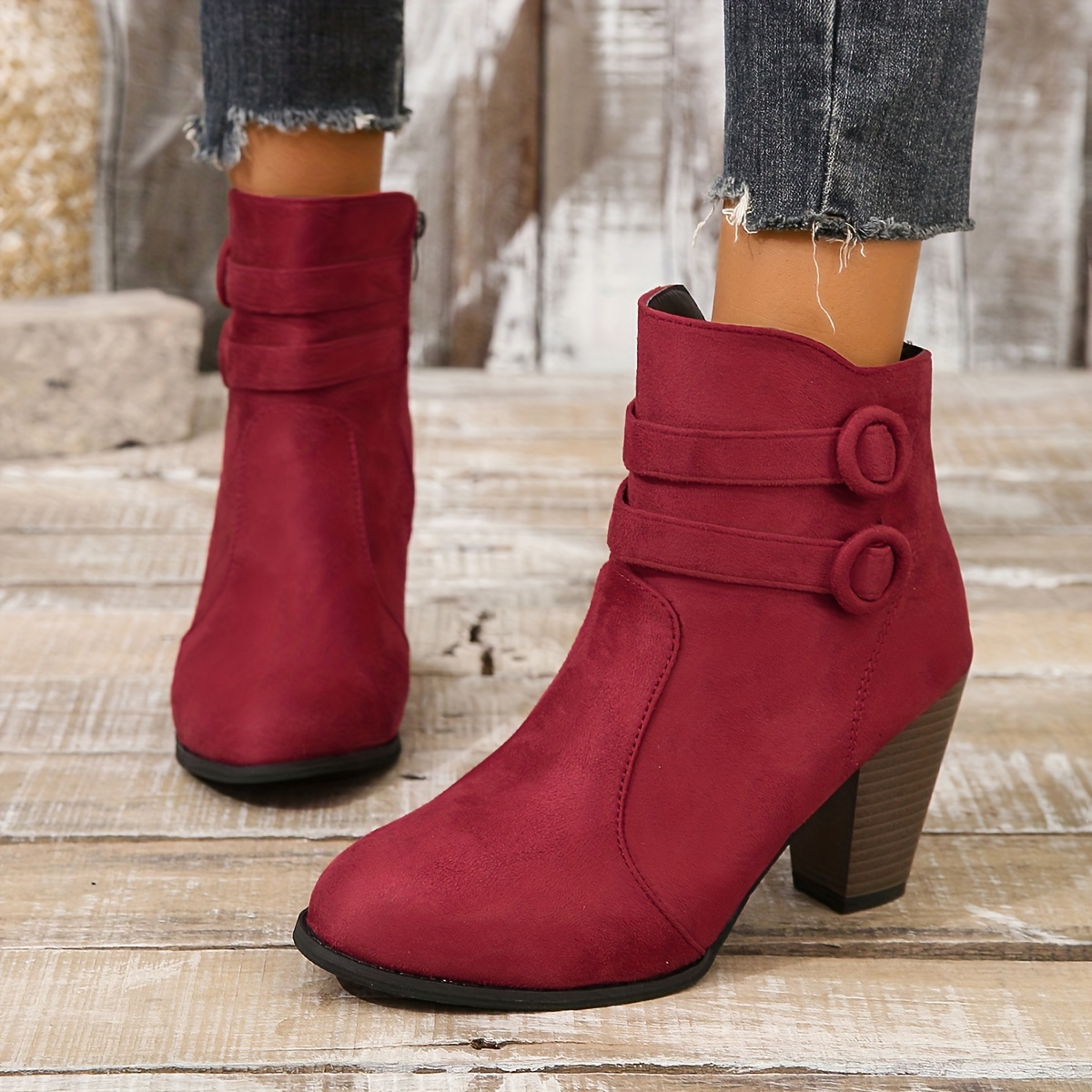 Burgundy Boots - Temu Canada - Page 2