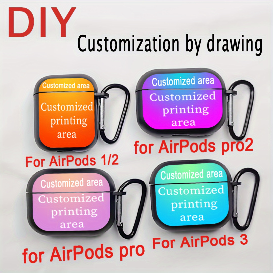 

1pc Diy Black Frosted Tpu Case, For Airpods 1/2/3/pro/pro2 Earphone Shell Pattern Customization, Earphone Shell Photo Customization, Photo Tpu Earphone Case