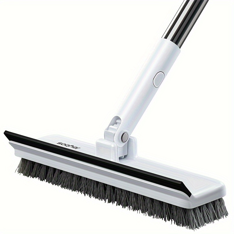 

Multi-surface Cleaning Brush With Extended Handle, Sturdy Head & Bristles - Bathroom, Kitchen, Floor & Outdoor Use