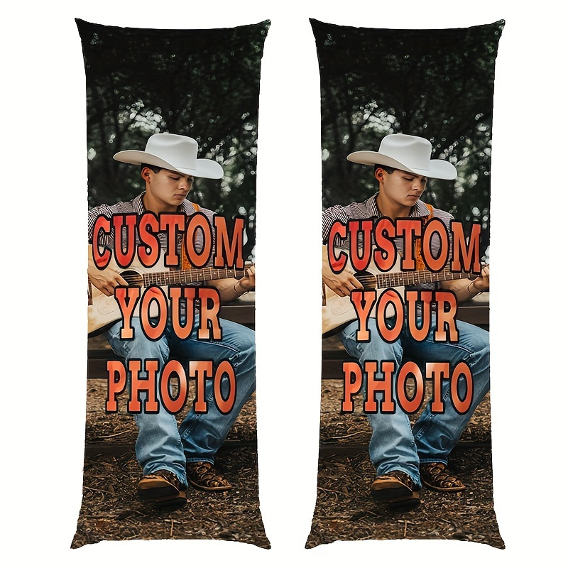 

Custom Photo Body Pillowcase - Personalized, Machine Washable Polyester With Zipper Closure, Double-sided Print, 20.5x55 Inches - Living Room Decor & Unique Gifts