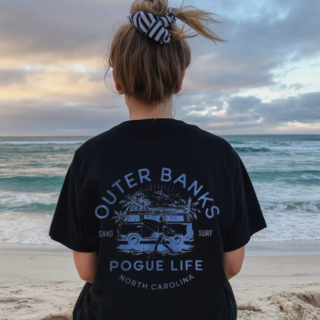Women'S Loose Round Neck Pure T-Shirt Outer Banks Pogue Life Graphic Tee, Comfortable and Breathable, Versatile Essential for Daily Leisure, Natural Elegance for Summer Parties, Local Delivery Available