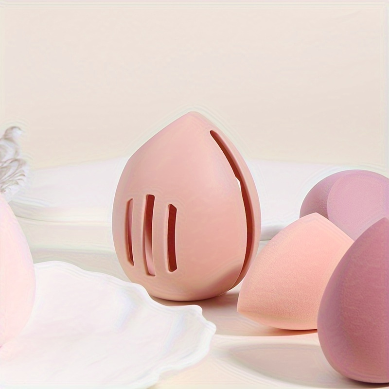 

1pc Silicone Makeup Sponge Holder, Breathable Beauty Sponge Protective Carrying Case, Dustproof Travel Sponge Blender Container