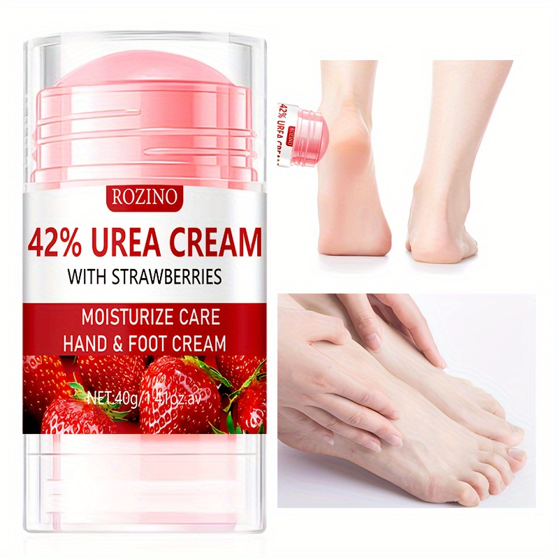 

40g 42% Urea Strawberry Foot Cream Stick Moisturizing Foot Care Cream For Heel Care To Reduce Dead Skin, Soften Rough And Moisturize Dry Feet