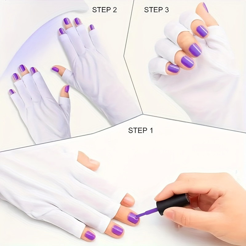 Gants anti-UV pour lampe à ongles en gel, gants de protection