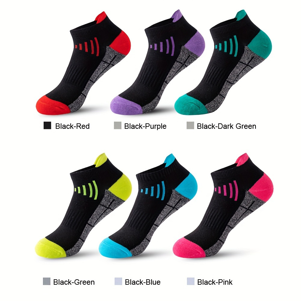 

6 Pairs Of Unisex Cotton Blend Anti Odor & Sweat Absorption Sport Ankle Socks, Comfy & Breathable Socks, For Women Men Daily & Outdoor Wearing