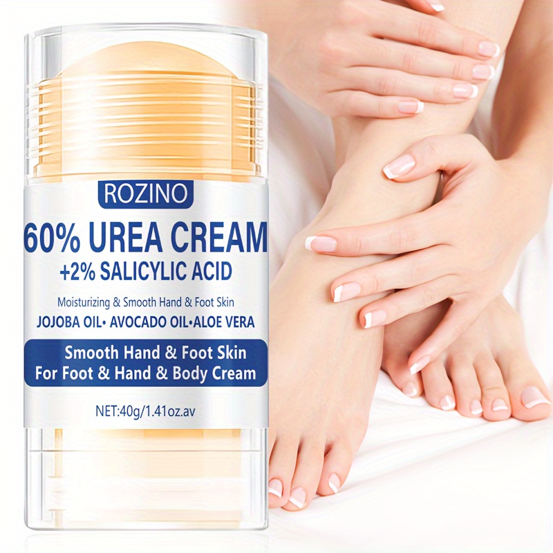 

40g Urea Cream For Hands & Feet - 60% With Salicylic Acid, Jojoba Oil & Avocado Oil - Moisturizing & Nourishing, Softens Rough Skin, Hydrates Dry Cracked Areas