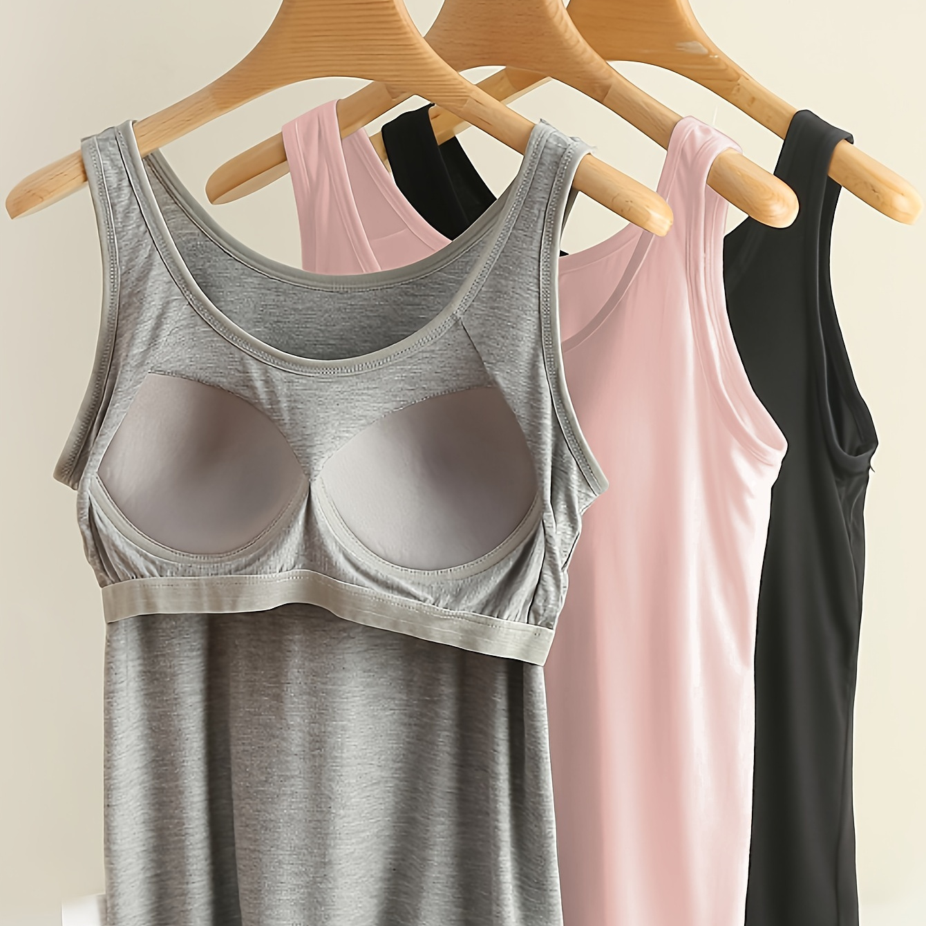 

3pcs Women's - Tops -in Bra - Sleeveless, , For Running & ,