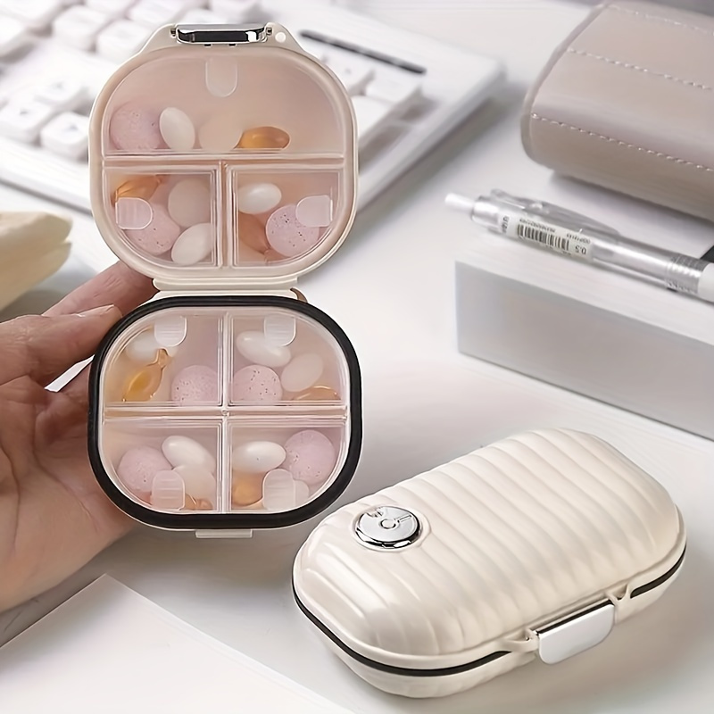 

1pc Portable Pill Box, Travel 7 Days 7 Grid Sub-packaging Pills Sealed Storage Box, Pill Organizer