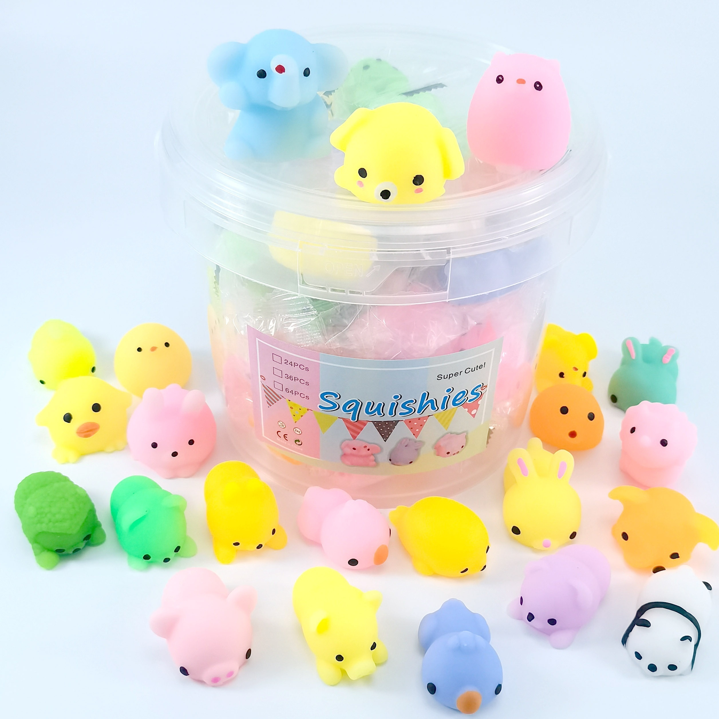 16/24/40 Pezzi Squishy Kawaii A Colori In Stile Casuale - Temu Italy