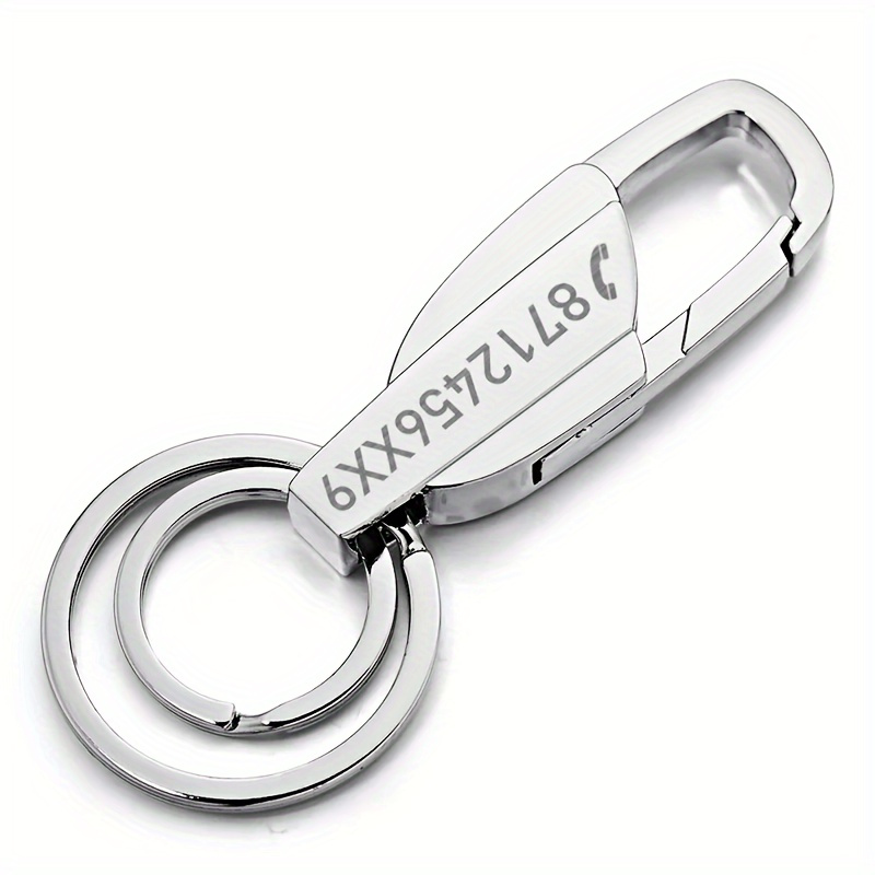 

Custom Engraved Stainless Steel Keychain, Elegant Personalized Lettering Keyring, Metal Name/logo Key Chain For Men And Women, Unique Gift Idea