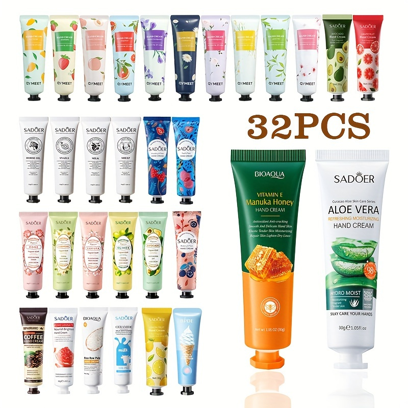 

5/10/20/32 Packs Hand Cream Gift Set-hand Lotion For Dry Hands, Body- Hand Care Moisturizing Cream Body Moisturizer Hydration Mini Hand Lotion Travel Size Bulk Mothers Day Gifts For Women
