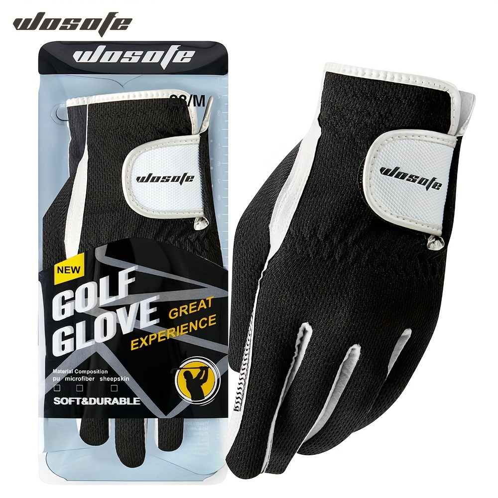 

Wosofe Golf Glove For Men Left Hand - Soft Microfiber With Silicone Grip, Breathable Mesh - Durable, Hand Washable - Perfect On Valentine's, Mother's, Father's Day And Christmas