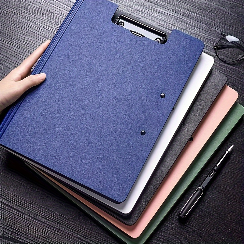 

A4 Double Clip Matte Finish Folding Clipboard - Multicolor Office Binder For Document Organization - Durable Other Material File Holder With Sturdy Clip
