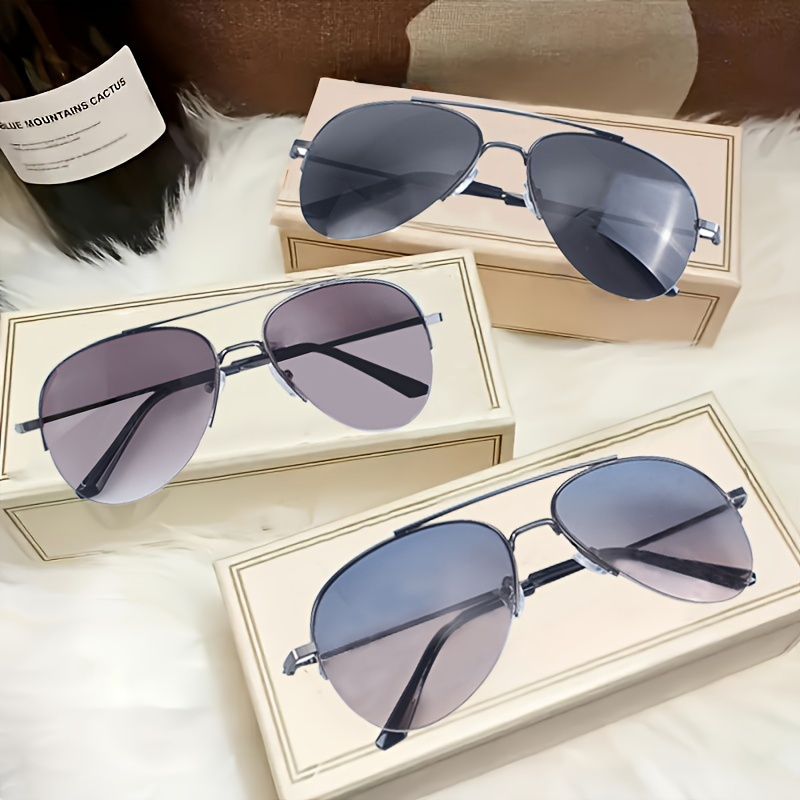 

Double Beam Gradient Lens For Women Men Anti Glare Sun Shades Glasses For Driving Beach Travel