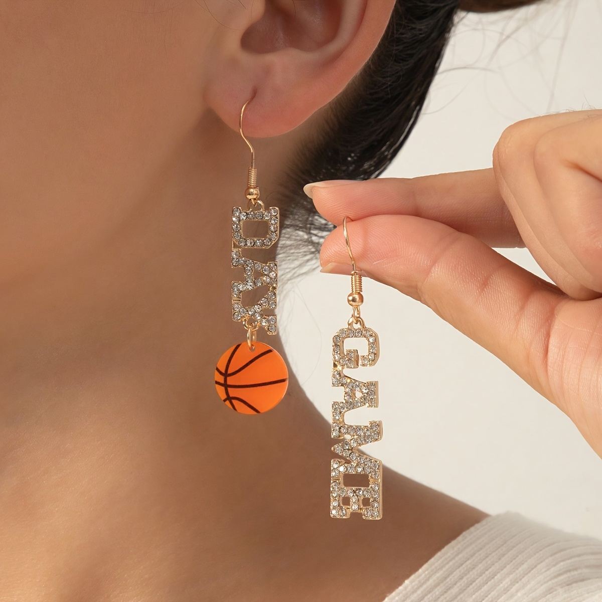 Basketball Earrings, Sports Earrings, Ball Earrings, NBA Earrings, Novelty