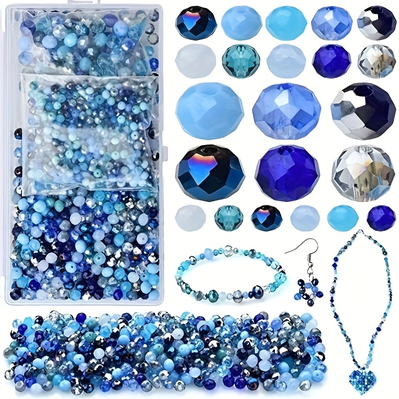 

Elegant Glass Bead Kit With 1000pcs Multicolor Crystal Round Beads, Hollow Oval Spacer Beads For Jewelry Making Diy Crafts