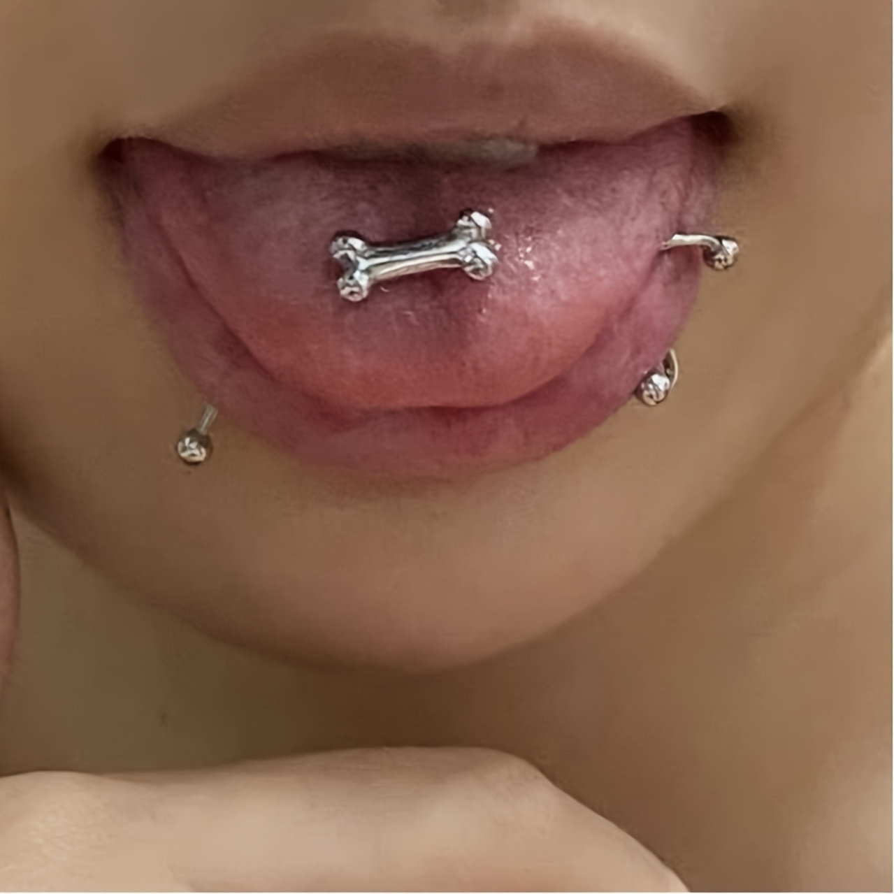 tongue piercing jewelry sold on Temu New Zealand