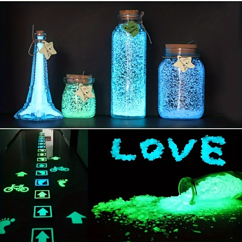 

1000pcs Glowing Mini Stones, Glow In Dark Mini Rocks, Used For Outdoor Garden Glowing Decorations, Flower Pot Decorations, Yard Decorations, Plant Pebbles, Indoor Vases, Small Glowing Rocks