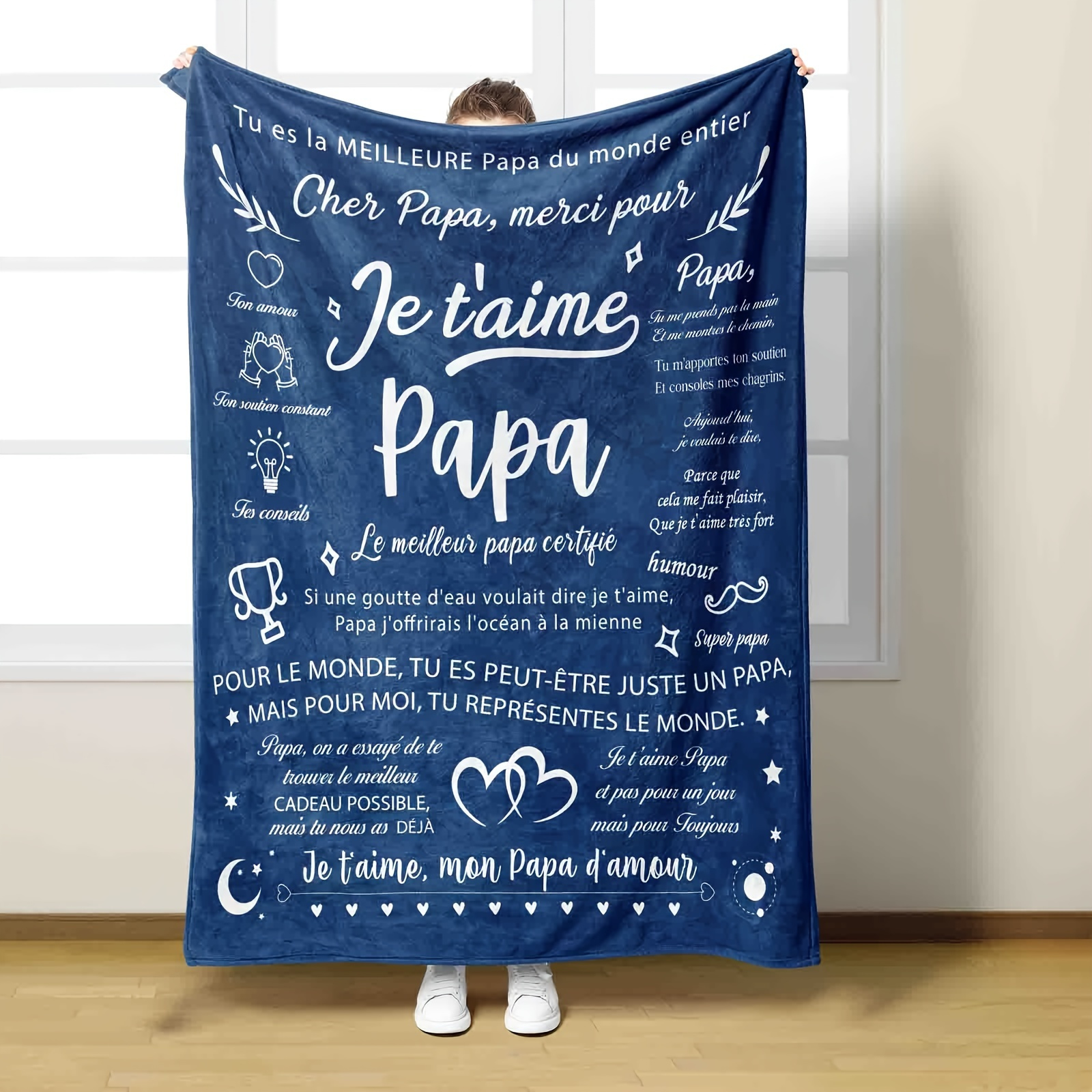 

1pc Gift For Dad's Birthday And Holiday, Flannel Blanket, Digital Printing, Gift Blanket, Quilt, Winter Nap Sofa Blanket, Air Conditioning Blanket, Sleeping Throw Blanket, All Seasons Universal
