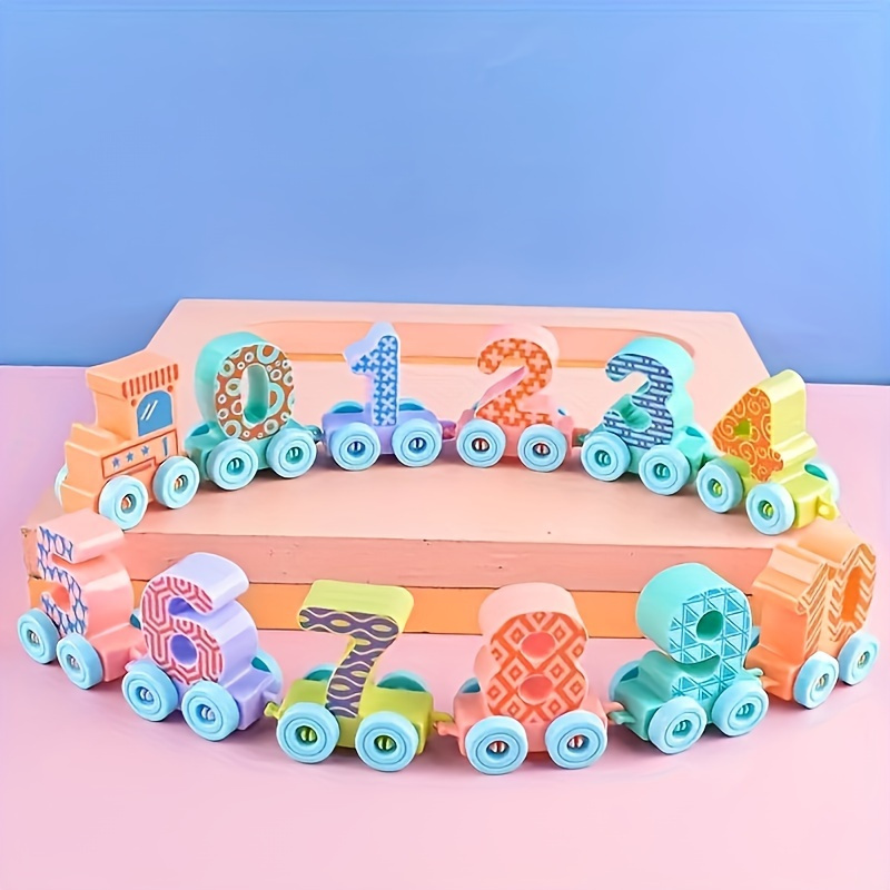 

Digital Small Train Toy Children's Educational Building Blocks Assembly