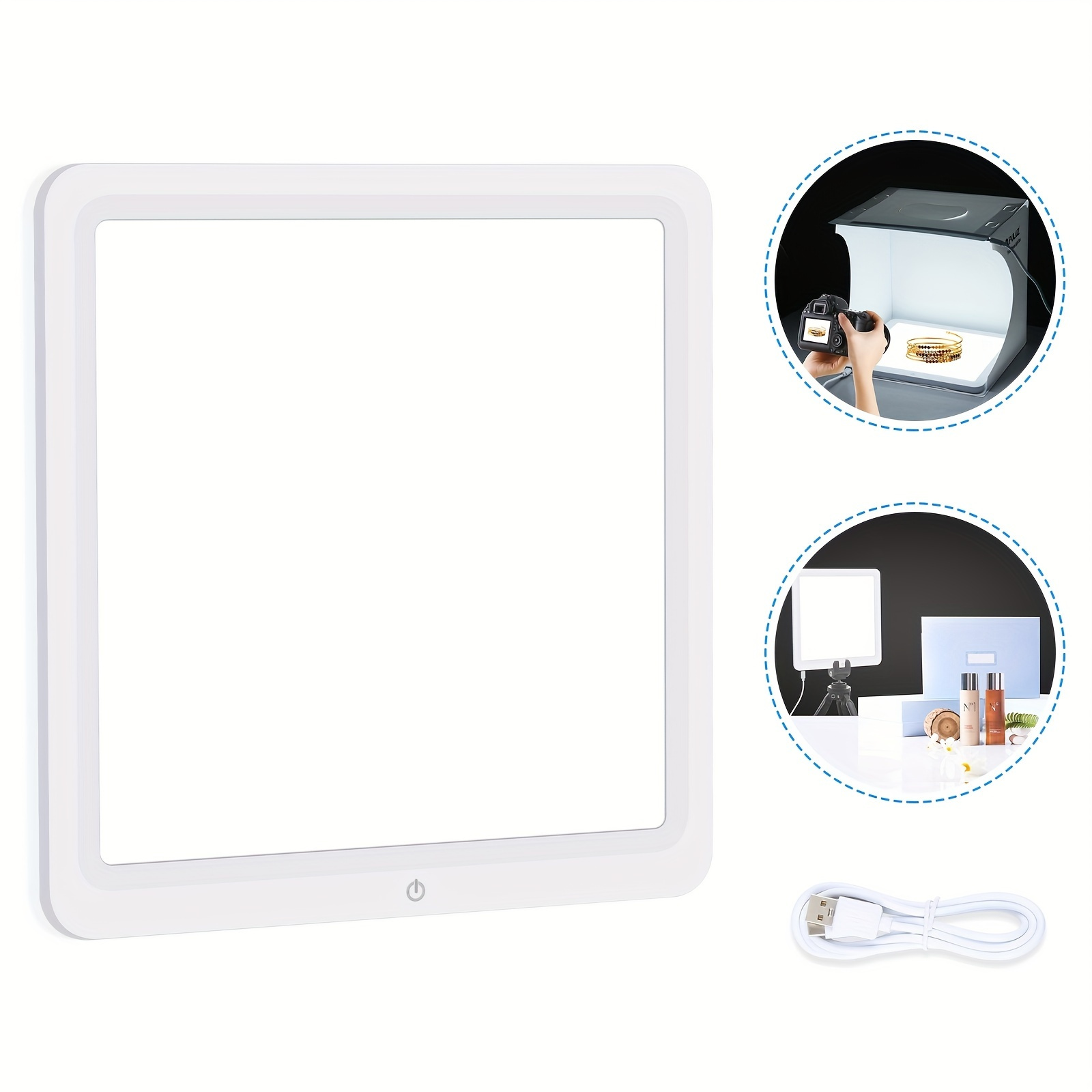 57*39CM Big LED Light Pad For Diamond Painting USB Powered Light Board Kit,  Adjustable Brightness With 10 Angles Stand And Clips