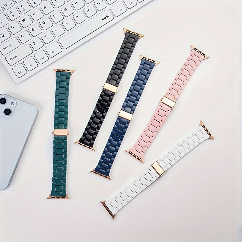 

Resin Watch Strap Compatible With Series 38mm 40mm 41mm For Women Men, Elegant Resin Lightweight Strap For Iwatch Series 8/7/6/5/4/3/2/1/se