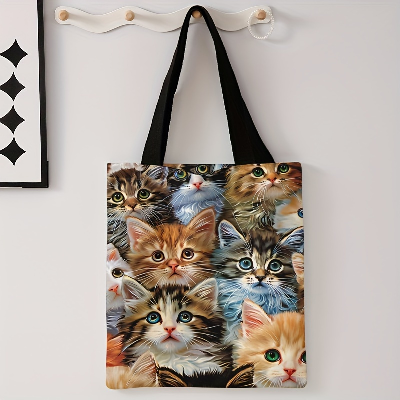 

Cat Tote Bag - Reusable, - Shoulder For