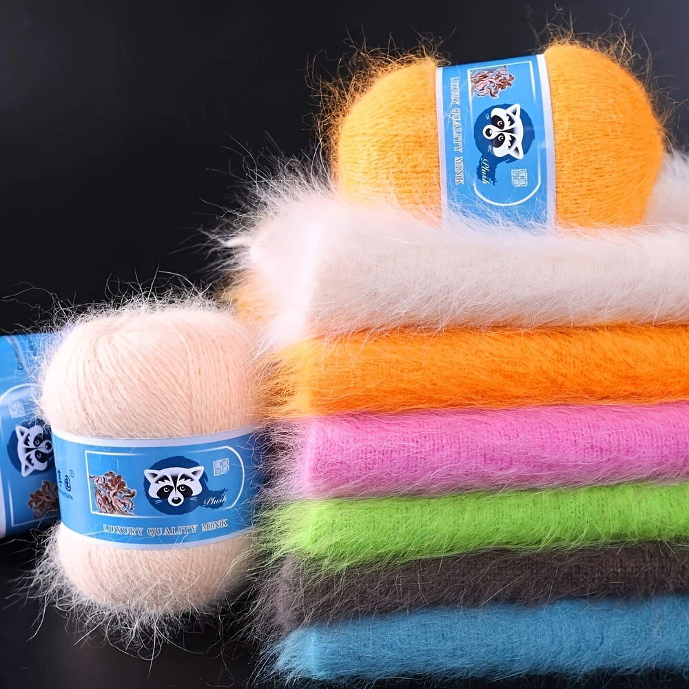 1Ball x 50g Faux Fur Woolen Yarn Knit Crochet Thread Fluffy DIY