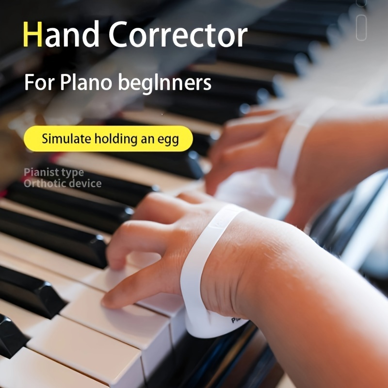 

2pcs Vibration Wearable Piano Hand Corrector Piano Hand Silicone Orthotics Piano Gesture Corrector Piano Beginner Hand Type Aid Grip Strength Trainer