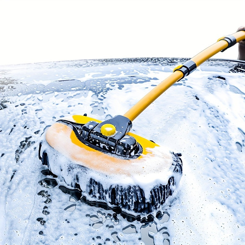 

Brosse de Lavage de Voiture Télescopique à Manche Long et Courbé en Chenille