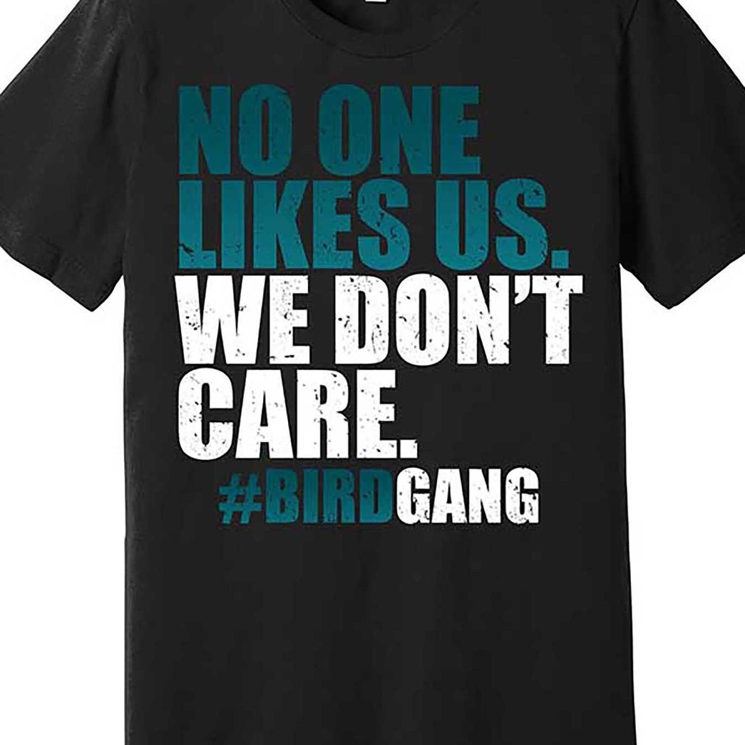 

Lightweight Design, Men's "we Don't Care" Bird Gang Graphic T-shirt - Philadelphia Football Inspired, Short Sleeve Tee With #birdg Gang Design, Casual Round Neck, Machine Washable