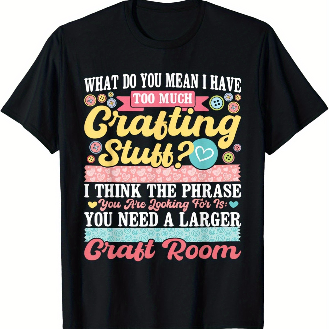 

Scrapbooking 's Dream: Ewh Crafting Stuff - Men's Cotton T-shirt, Casual Loose Fit With Crew Neck & Printed Design, Machine Washable