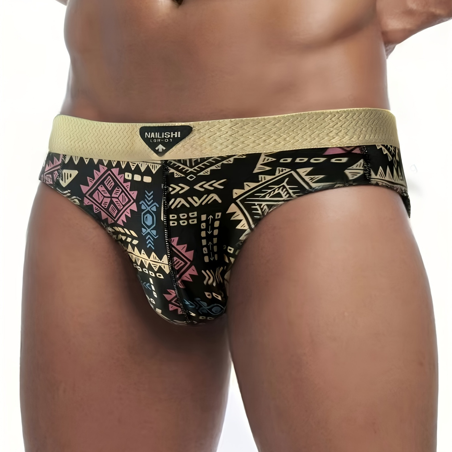 3 pezzi Slip da uomo a triangolo. Intimo da uomo. Comodo. Traspirante. Stampa. Taglia media/large. Intimo da uomo. Vita media. Intimo per adolescenti Intimo per adulti