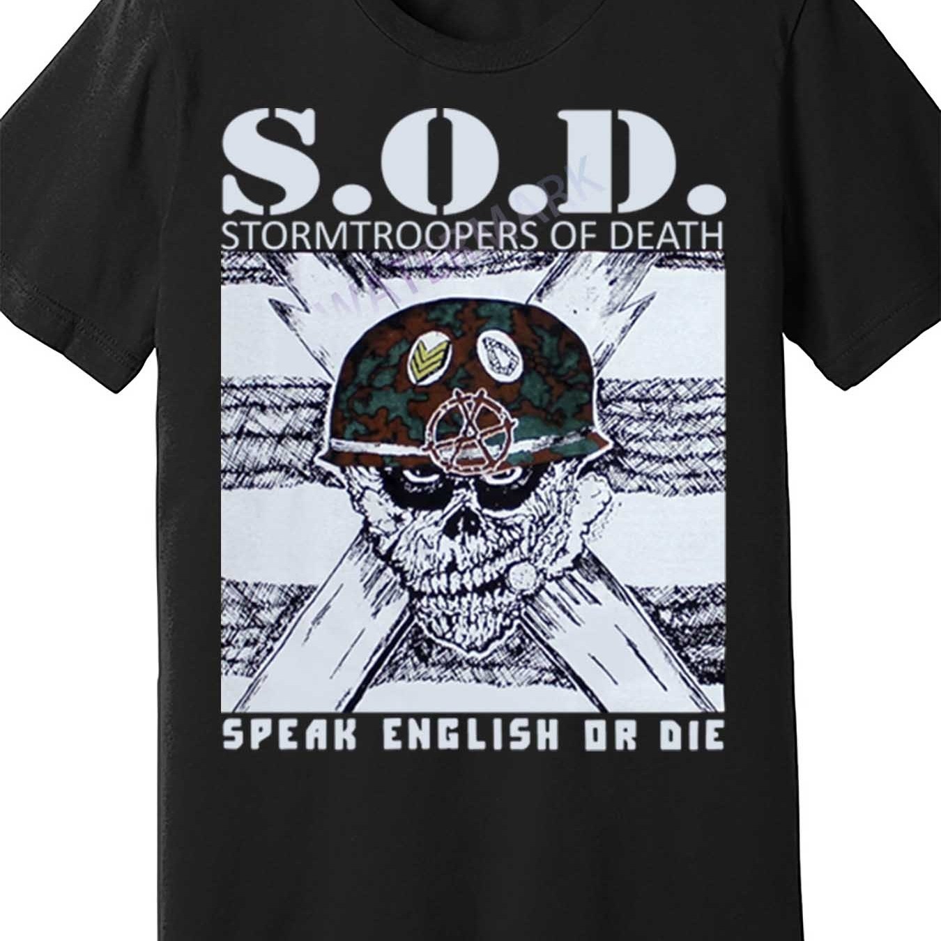 

Sod S.o.d. Stormtroopers Of Death Sod Tshirt Metal T Shirt Men Tshirt S5xl 865015 Funny Men's Short Sleeve T-shirt Black Pr2