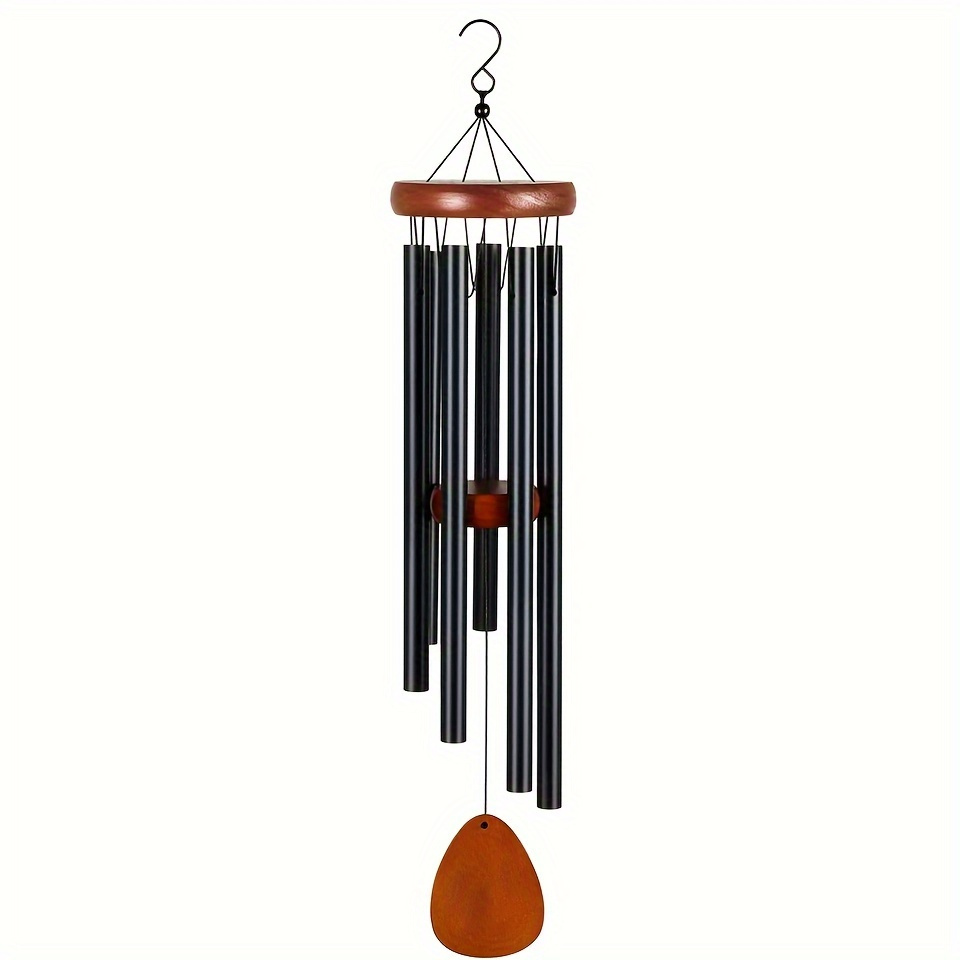 

26-inch Classic Aluminum Tube Wind Chime - Soothing Melody, Perfect For Outdoor Decor & Memorial Gifts