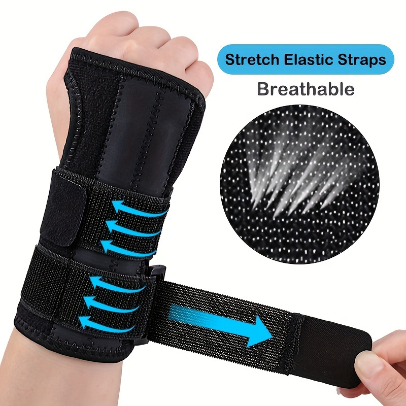 

Carpal Tunnel Wrist Support - Metal Wrist Splint For Hand And Wrist Support Unisex, Sports Nighttime Support Wristband, 1 Size Fits Most
