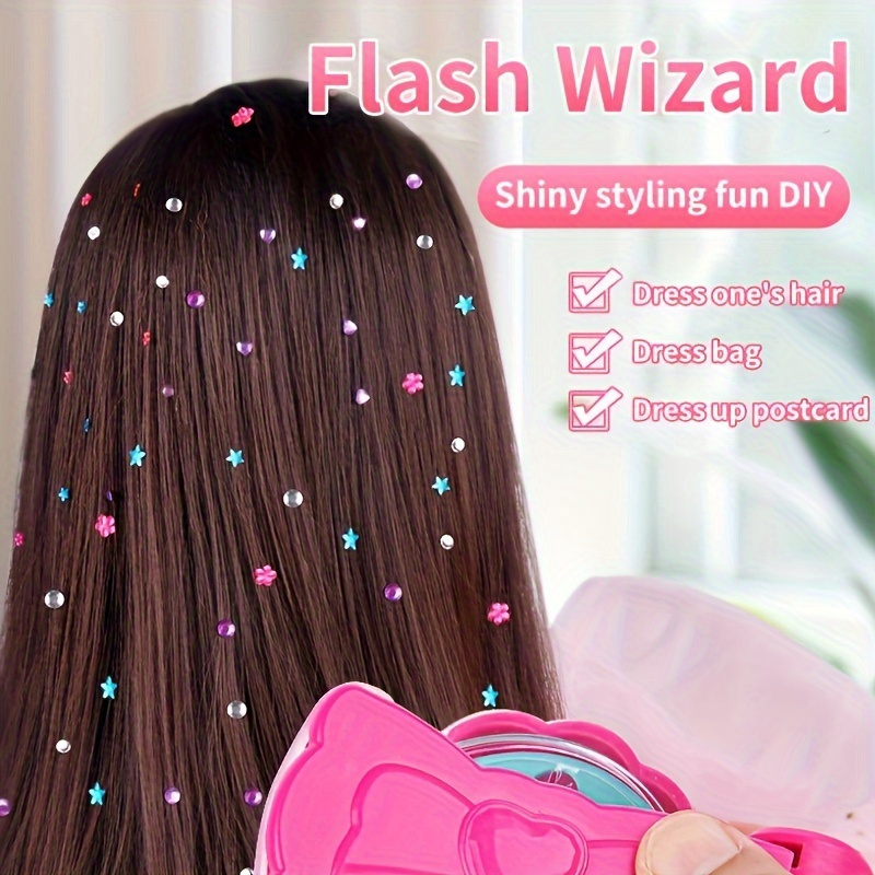 Hair Bedazzler Kit con 180 piedras para el cabello, pegatinas para