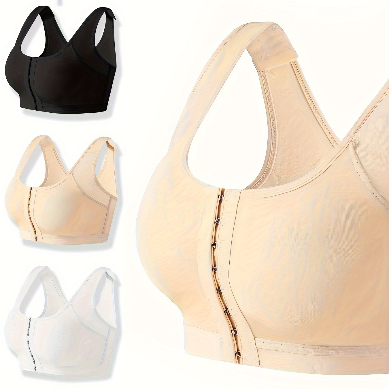 Women Front Closure Bras Lift Up And Support Your Back - Temu Portugal