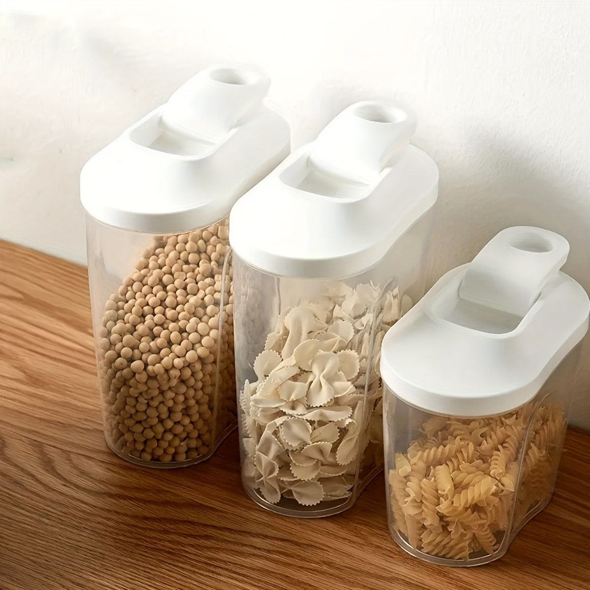 Boîtes De Rangement Pour Aliments, Boîte Organisatrice En Plastique  Hermétique Et Anti-humidité, Distributeur De Céréales, Réservoir De  Stockage De Grains Avec Tasse À Mesurer, Organisateur De Cuisine, Mode en  ligne